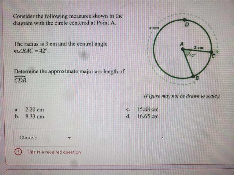 Consider the following measures shown in the diagram with the circle centered at Point-example-1