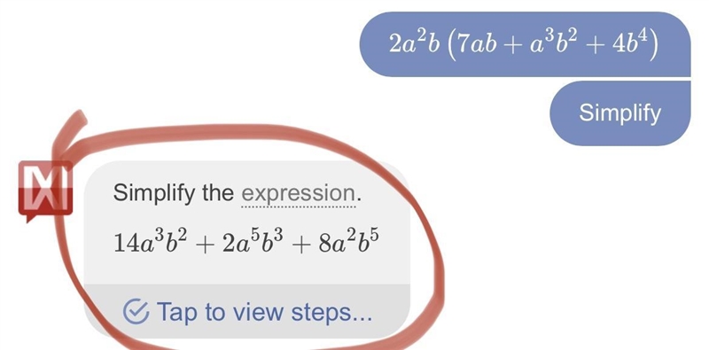 Is the equation (circled in red) a monomial?-example-1