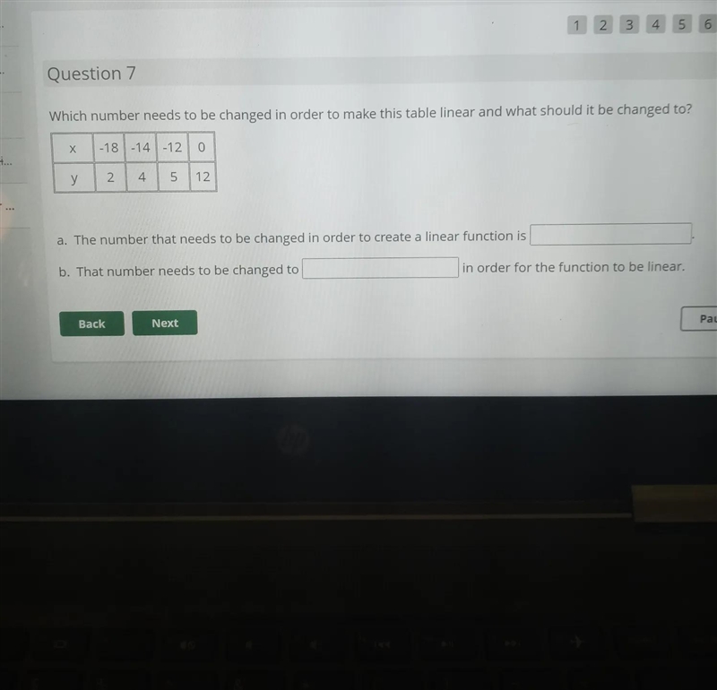 What number need to be changed to make a linear function? And what does it have to-example-2