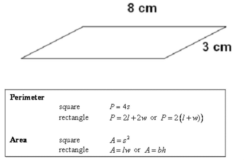 What is the perimeter of the parallelogram shown below? A. 11 cm B. 22 cm C. 24 cm-example-1