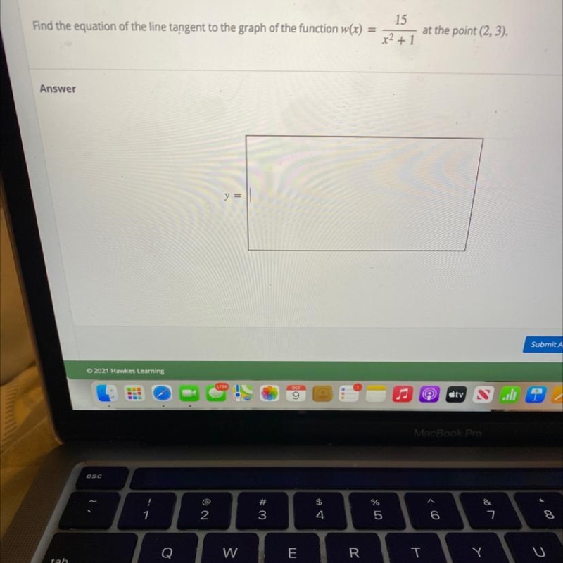 Find the equation of the line tangent to the graph of the function…-example-1