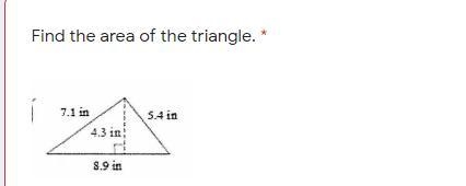 Find the area of the triangle...Somone please help me i suck at this-example-1