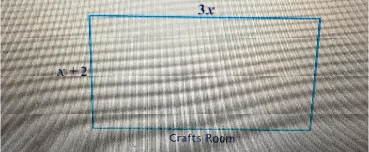 Write an algebraic expression for the area of the crafts room-example-1