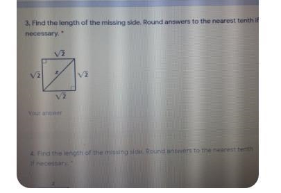 Find the length of the missing side. Round answers to the nearest tenth if necessary-example-1