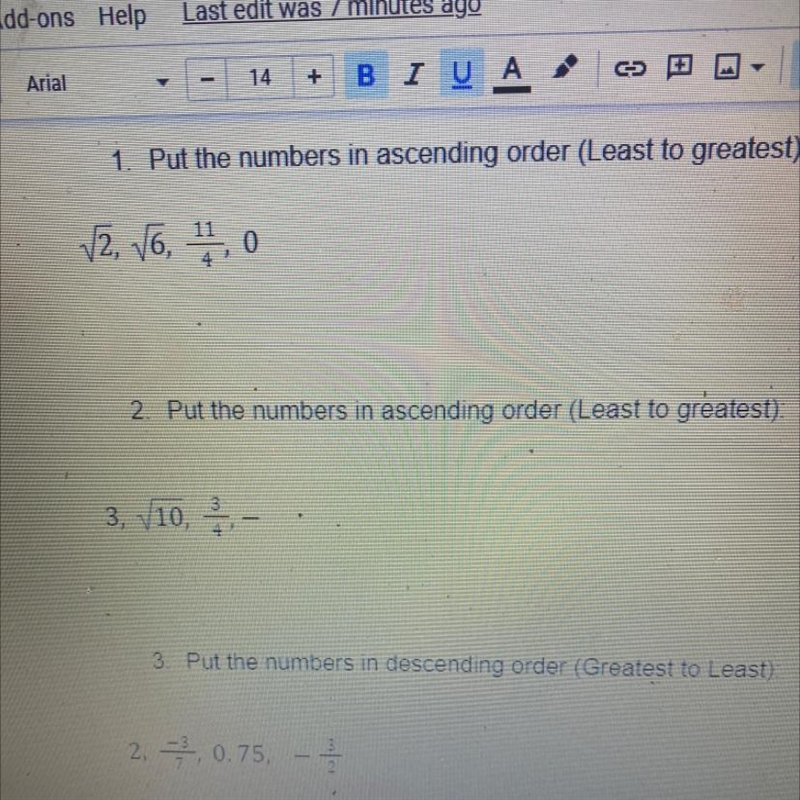 Put the numbers in ascending order(least you greatest) and least to greatest,then-example-1