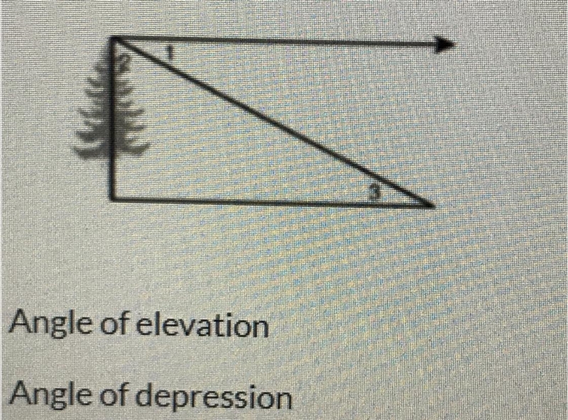 Classify angle 3 as an angle of elevation orangle of depression.-example-1