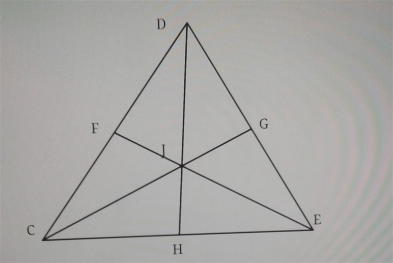 In CDE, J is the centroid. If DH=72 find DJ-example-1