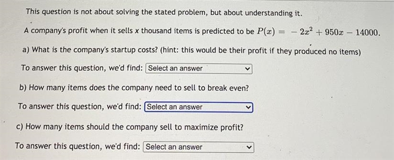 The answers in blank boxes are either 1. The x intercept 2.The P intercept 3. The-example-1