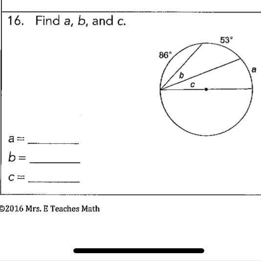 *only do question 16*diagrams are not drawn to scale.i only care about the answers-example-1