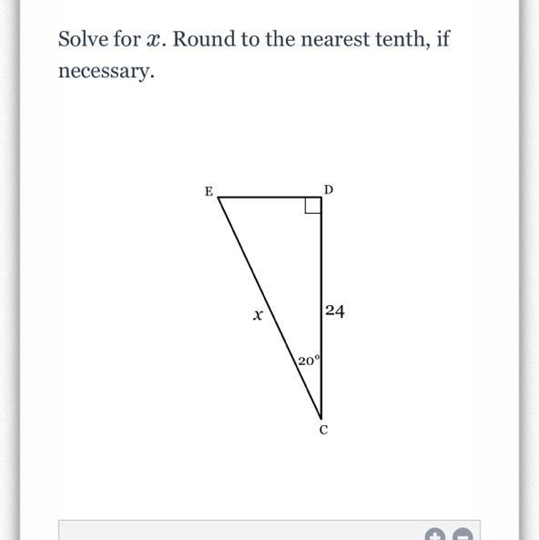 Solve for x. Round to the nearest tenth, if necessary.-example-1