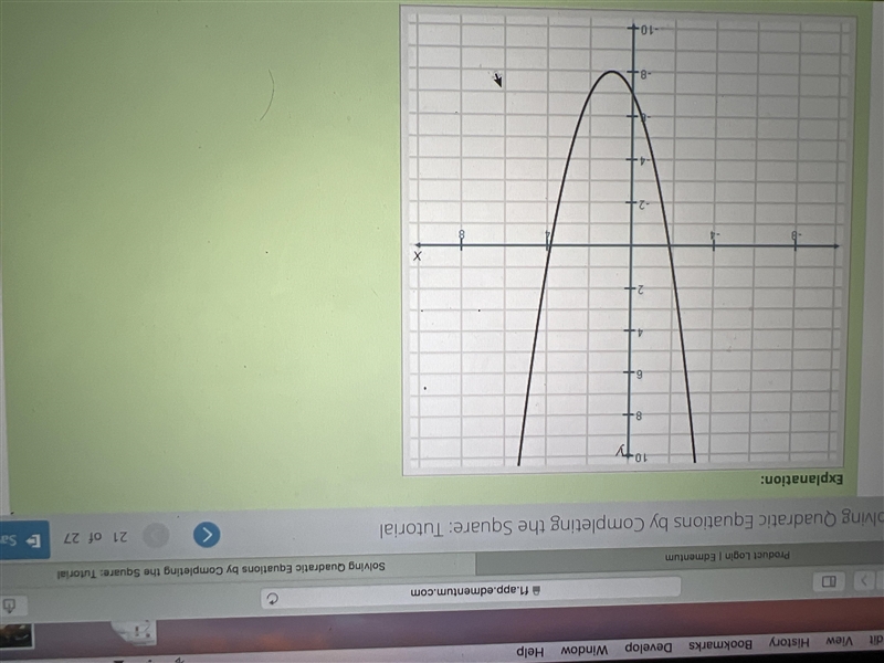 Question 5Look at the graph of the equation y = x2– 2x - 7.how does this graph compare-example-3