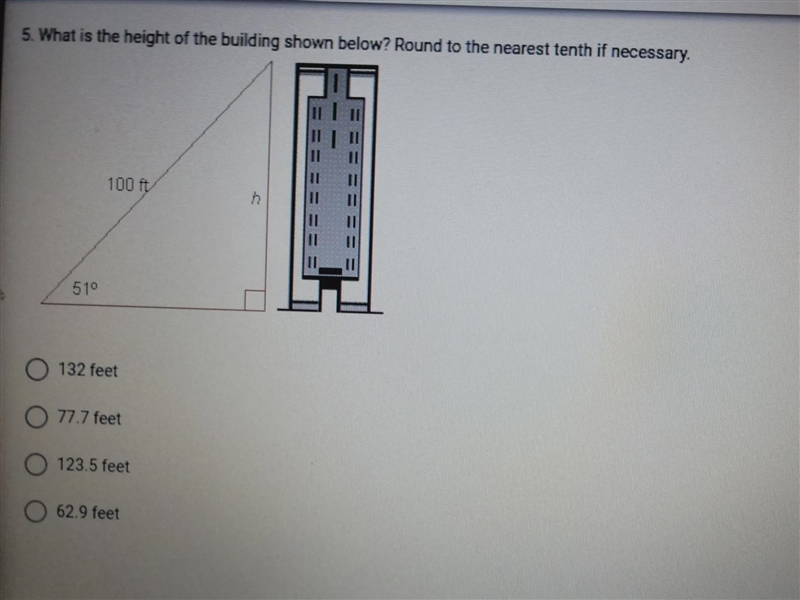 What is the height of the building shown down below? Round to the nearest tenth if-example-1