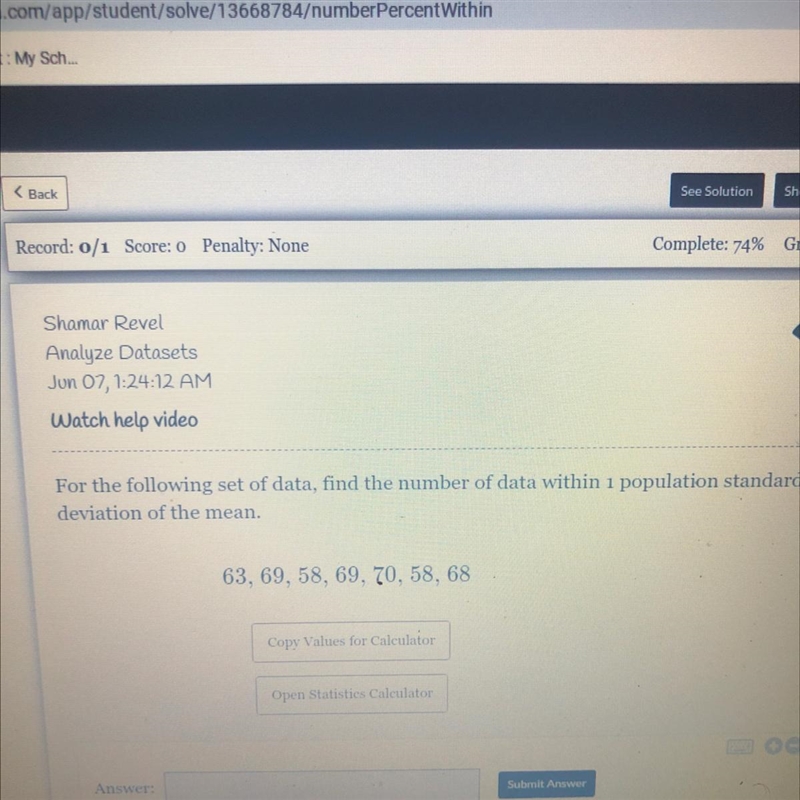 For the following set of data, find the number of data within 1 population standarddeviation-example-1