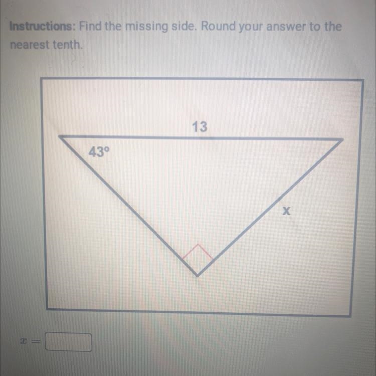 Find the kissing side round your answer to the nearest tenth-example-1