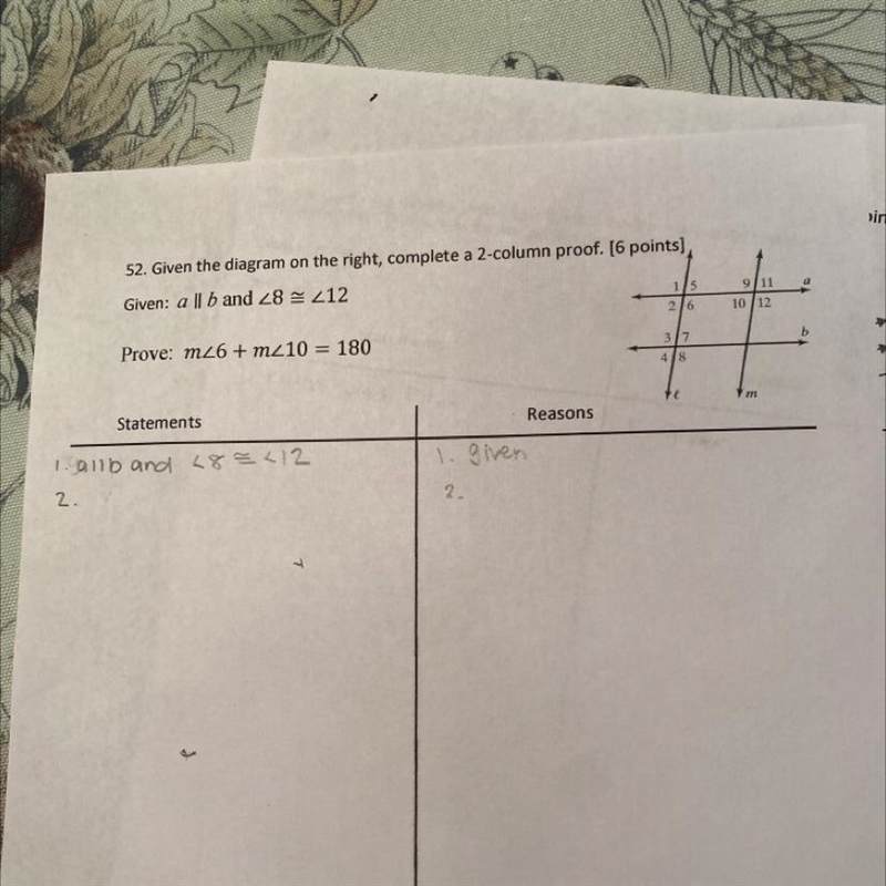 The question is in the picture of possible please write in a two column proof please-example-1