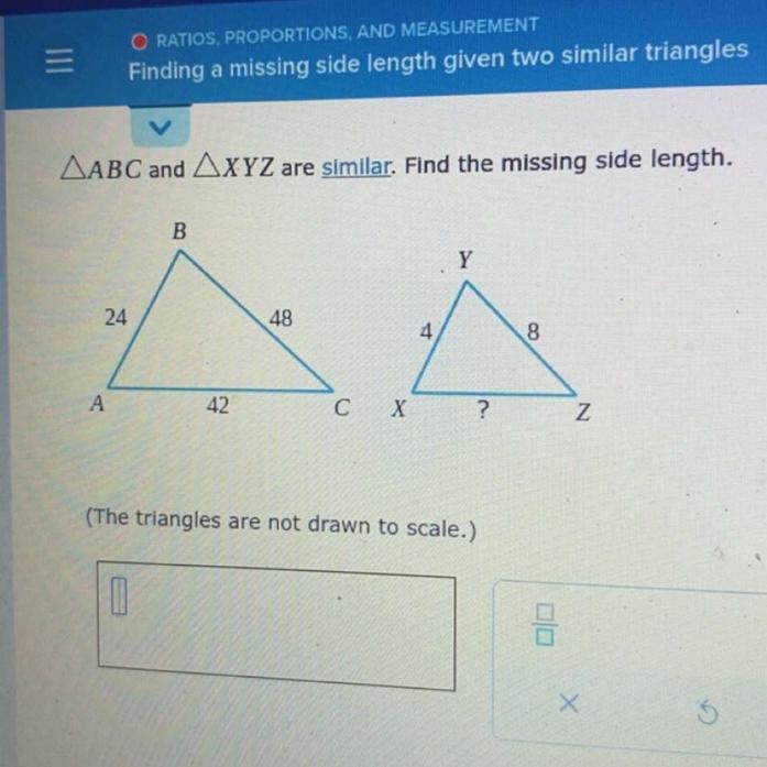 Find missing side length-example-1