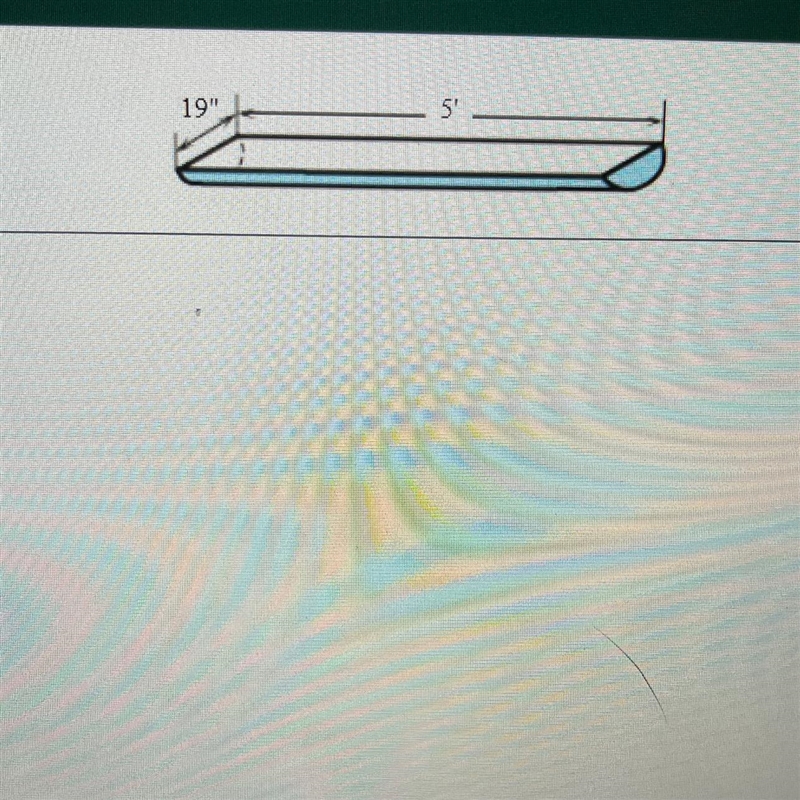 The water trough shown in the figure to the right is constructed with semicircular-example-1