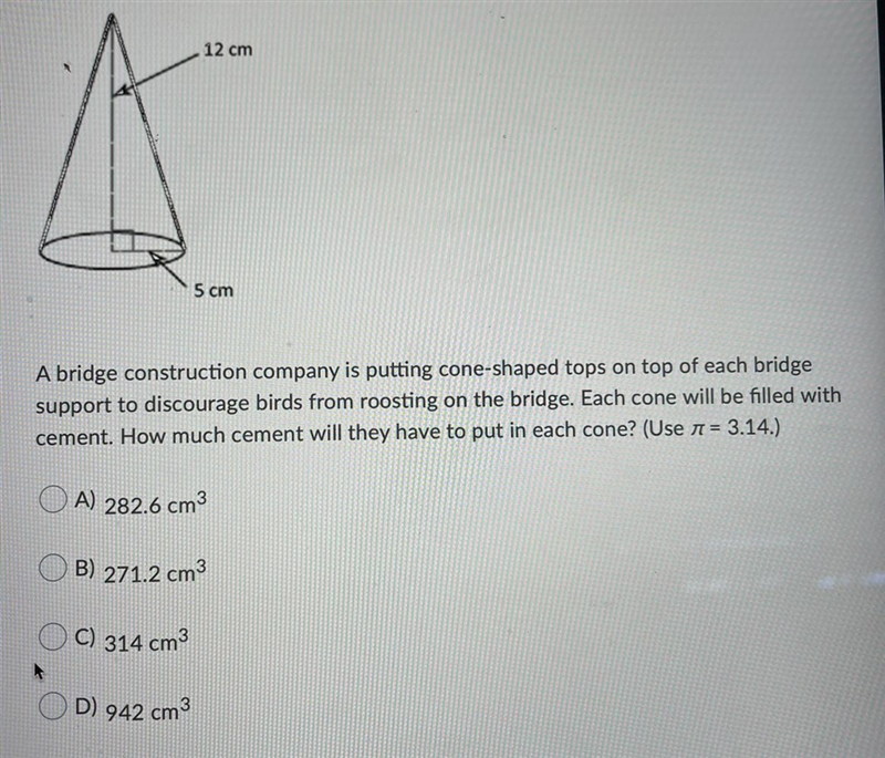 A bridge construction company is putting cone-shaped tops on top of each bridge support-example-1