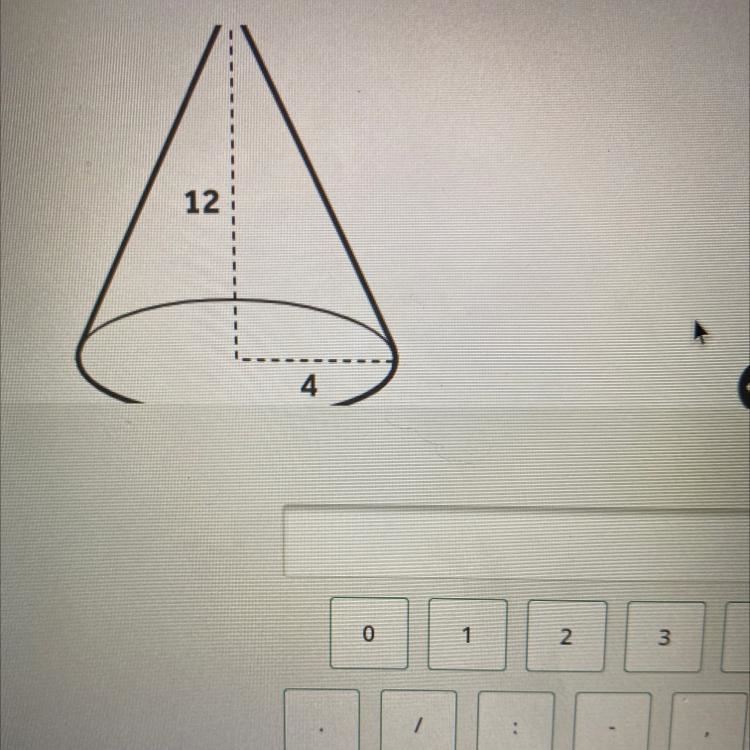 Geometry assignment What is the volume of the cone below in cubic units? Assume pi-example-1