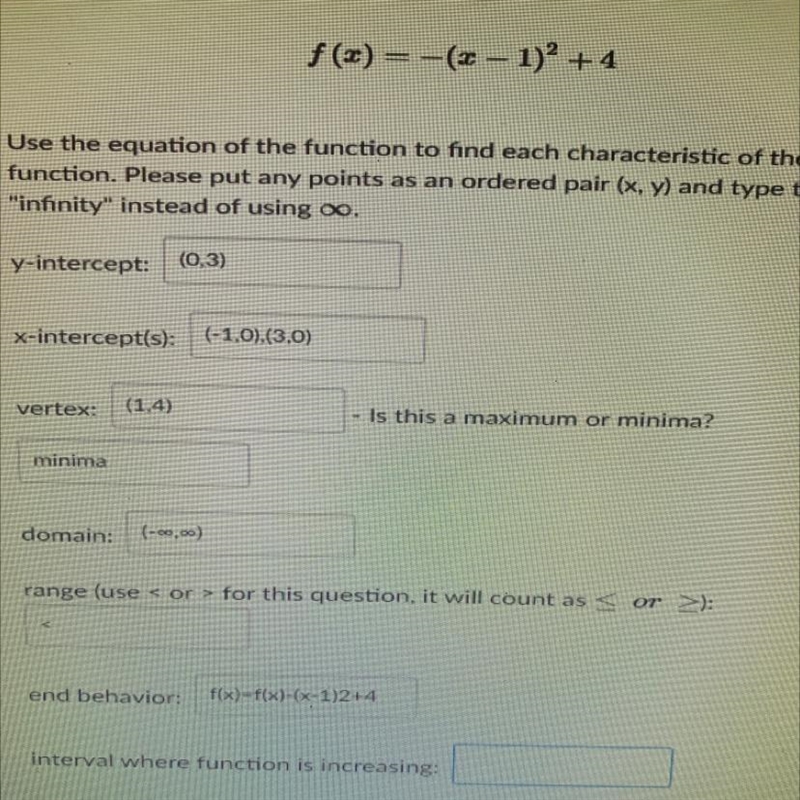 What would the interval increasing and decreasing be? It’s for my math practice!-example-1