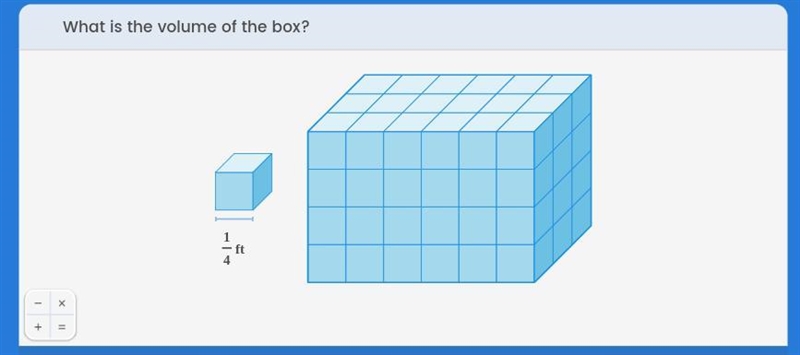 What is the volume of this box picture below:-example-1