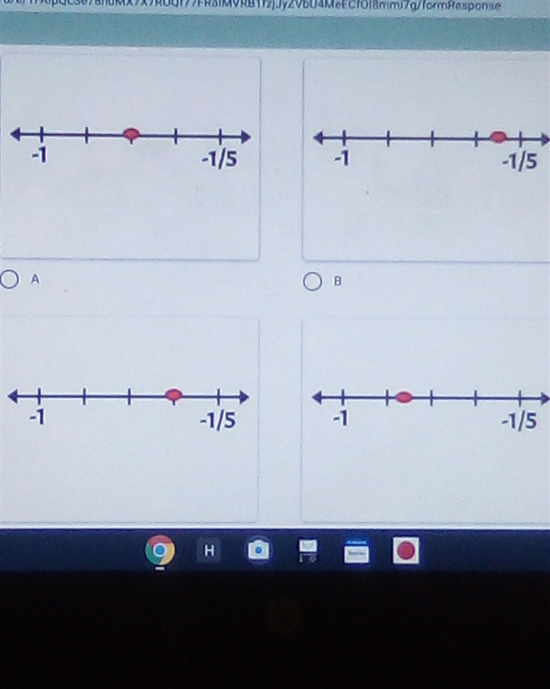 What is the correct graph for the rational number -2/5?-example-1