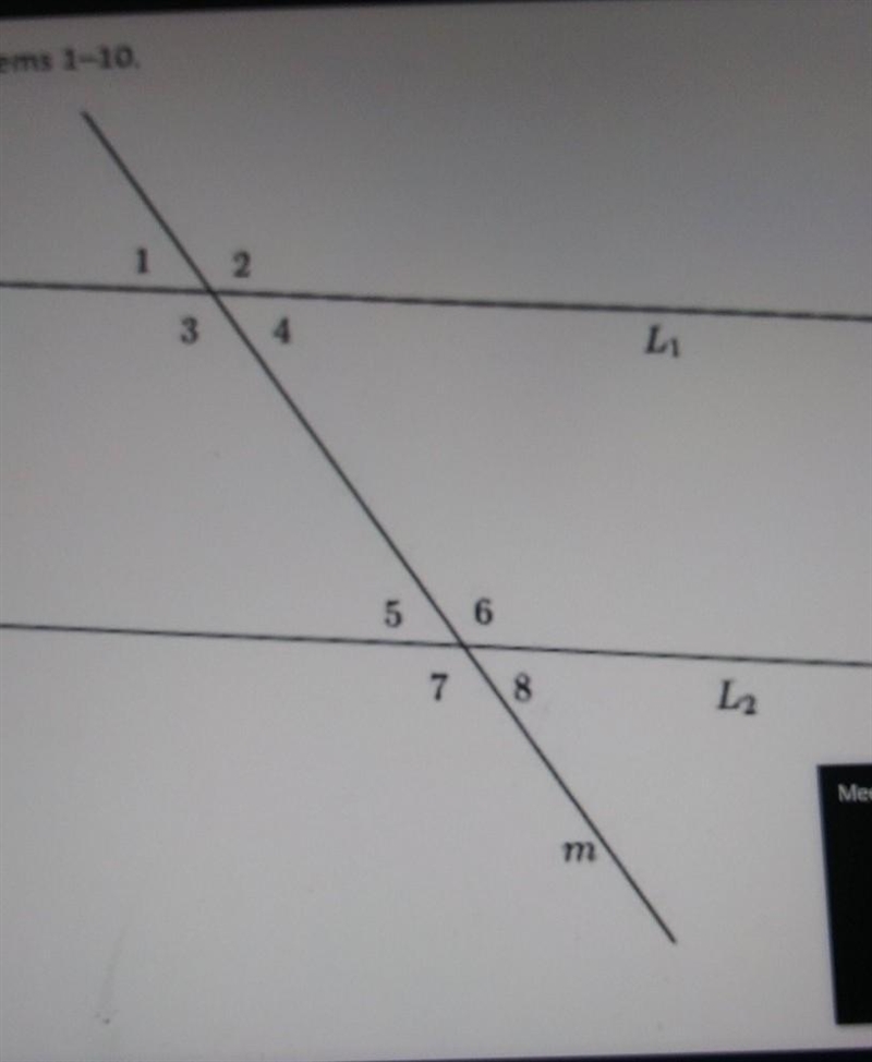 identify all pairs of alternate interior angles. Are the pairs of alternate interior-example-1