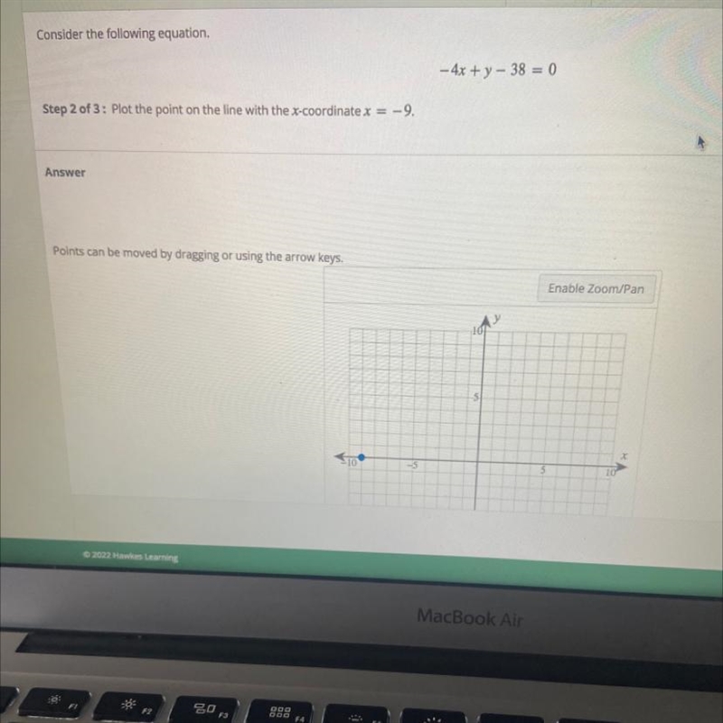 Plot the point on the line with the x-coordinate x = -9-example-1