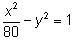 What is the equation of a hyperbola with a = 1 and c = 9? Assume that the transverse-example-2