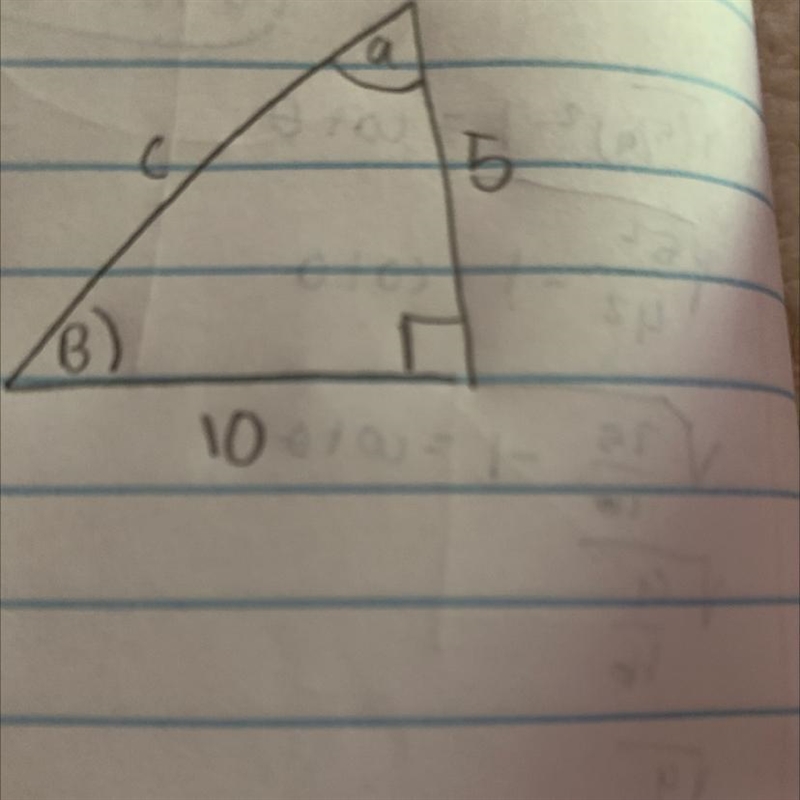 Find the measure of B and a and round each measure to the nearest degree-example-1