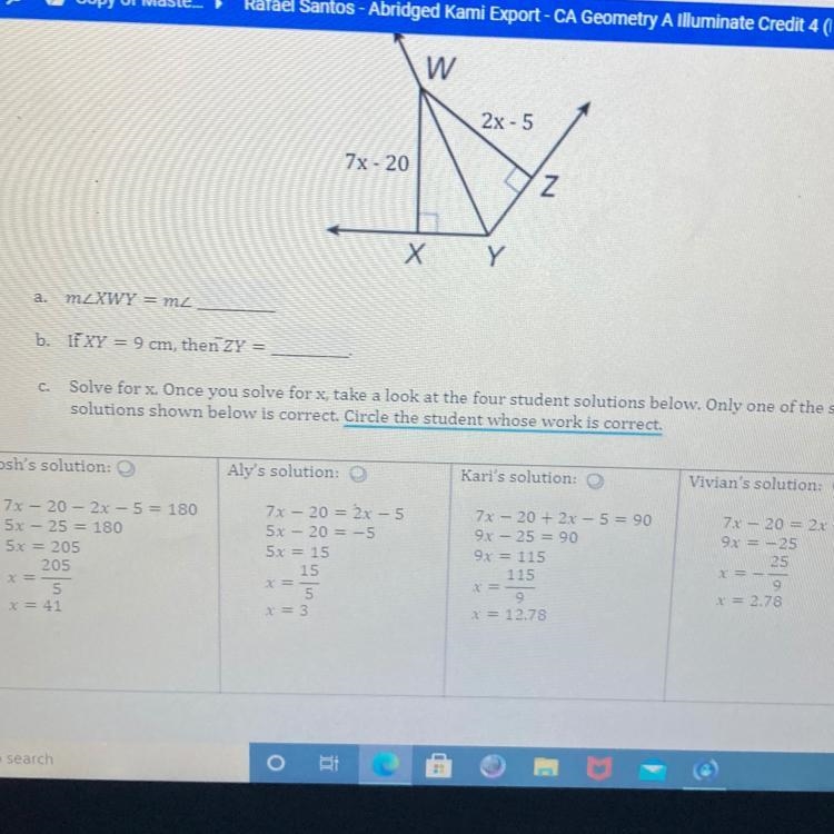 2. In the figure, YW bisects ZXWZ. Fill in the following blanks.-example-1