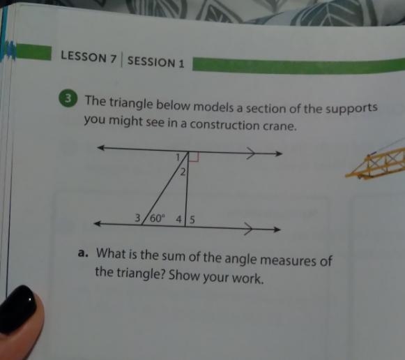 LESSON 7 SESSION 1 1 3 The triangle below models a section of the supports you might-example-1