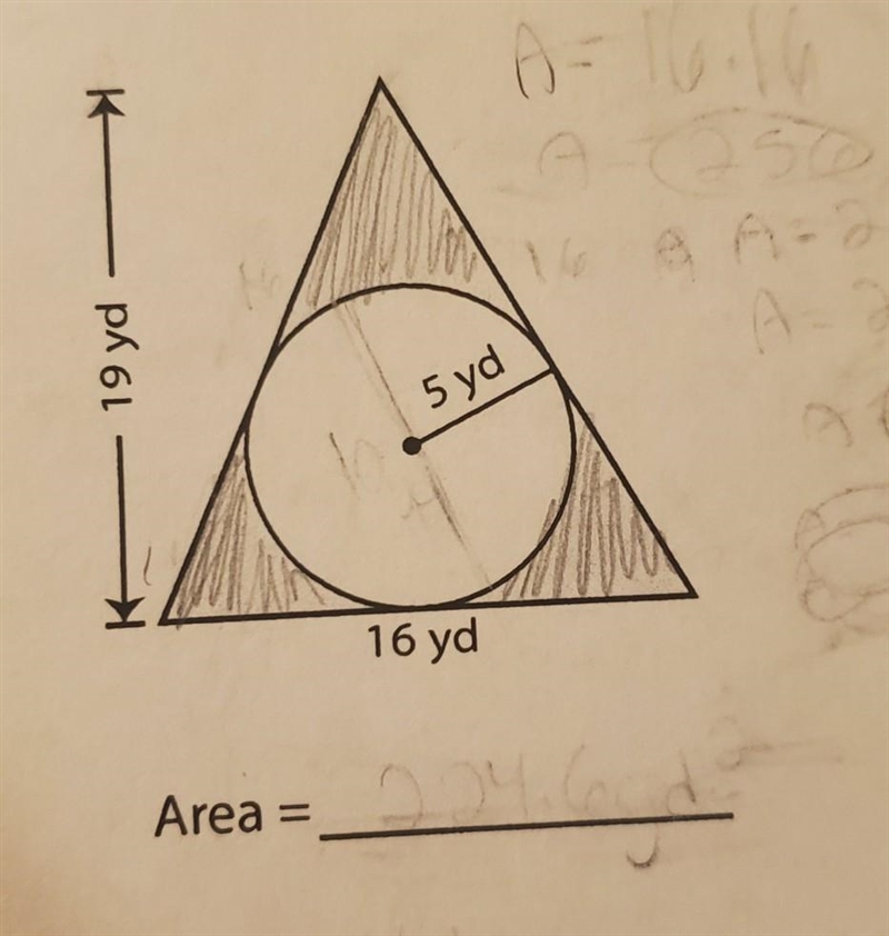 Can you please help me find the area of the shaded triangle? Thank you :)-example-1