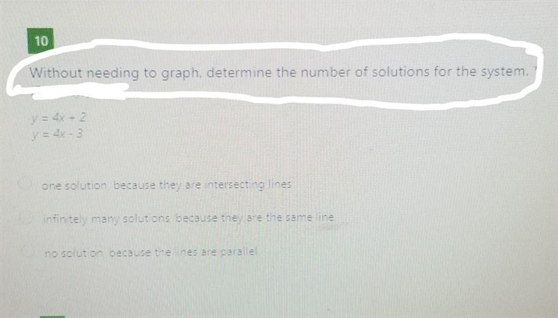 Without needing to graft determined a number of solutions for the system-example-1