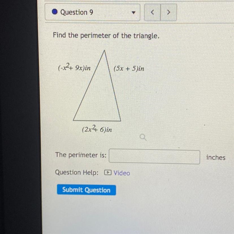 Find the perimeter of the triangle-example-1