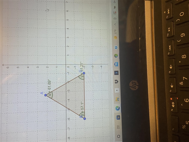 Measure and record its angles for the triangle ur measures are ABC ACB and CAB The-example-1