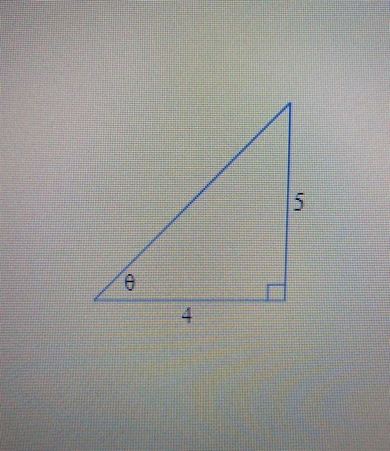 Find cosθ, cotθ, and secθ, where θ is the angle shown in the figure. Give exact values-example-1