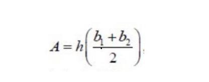 Use the formula below to find how many square feet of grass are there on a trapezoidal-example-1