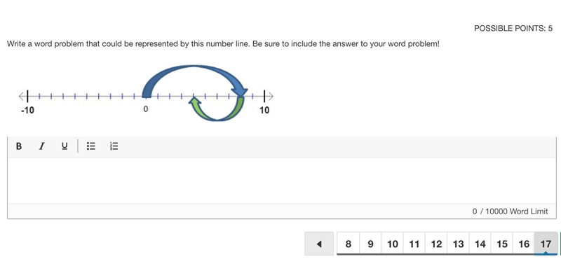 Write a word problem that could be represented by this number line. Be sure to include-example-1