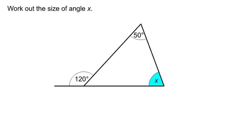 What is the size of angle x-example-1