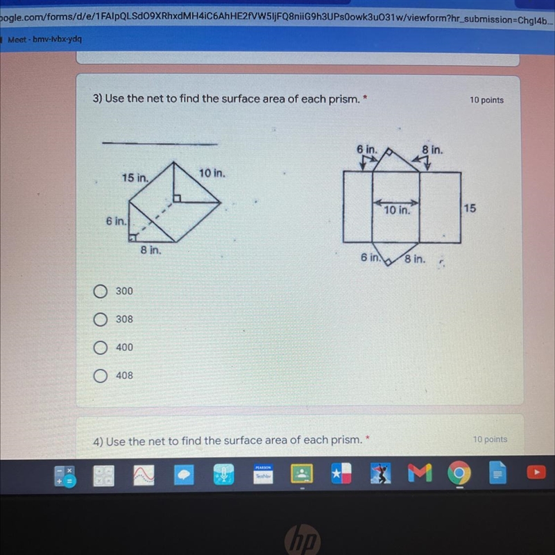 3) Use the net to find the surface area of each prism. *10 points6 in.8 in.15 in.10 in-example-1