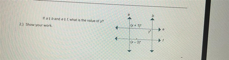 If a || band e l f, what is the value of y?(x + 1)[(x-3°-example-1