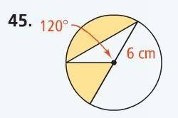 Find the area of the shaded region. Round your answer to the nearest tenth. radius-example-1