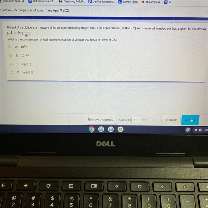 What is the concentration of hydrogen ions in a liter of vinegar that has a pH level-example-1