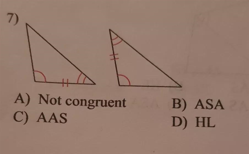 Hi I habe to state if the two triangles are congruent, if they are, state how you-example-1