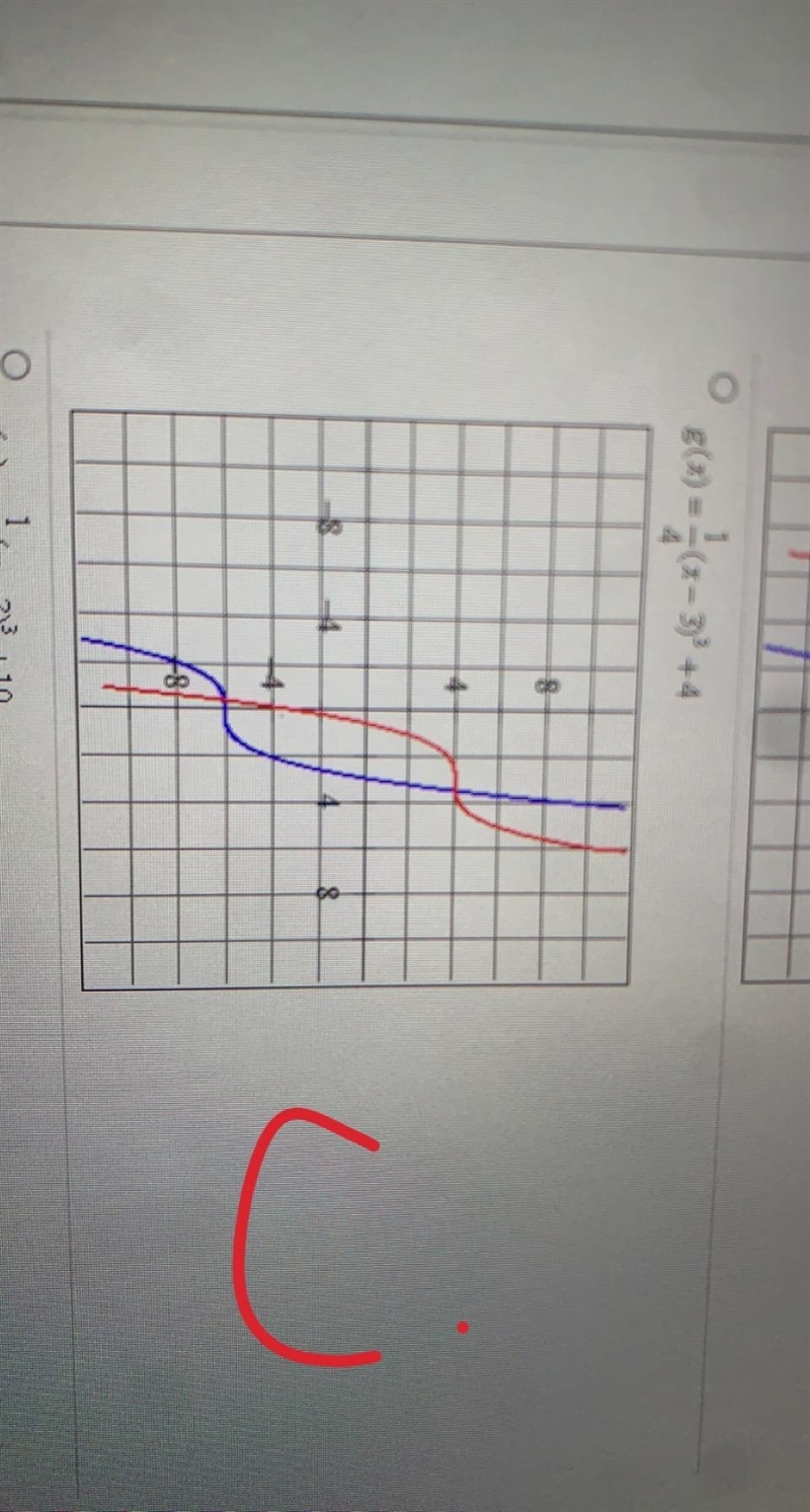 I need help with this question please. The first graph is option A-example-3