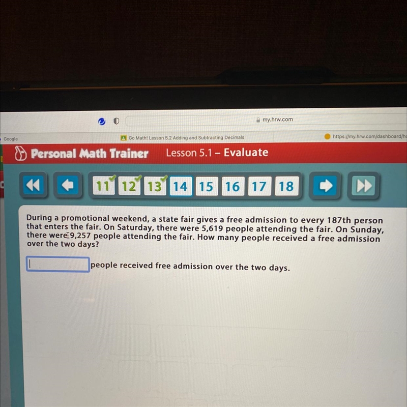 During a promotional weekend, a state fair gives a feee admission to every 187th person-example-1