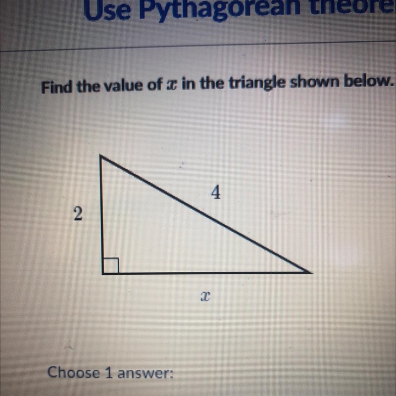 Find the value of x in the triangle shown below.42-example-1