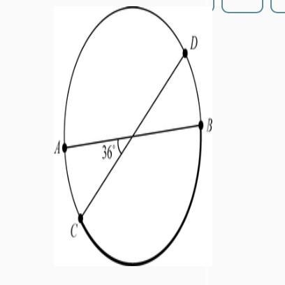 Line segments AB and CD are diameters of the circle shown below. If this circle has-example-1