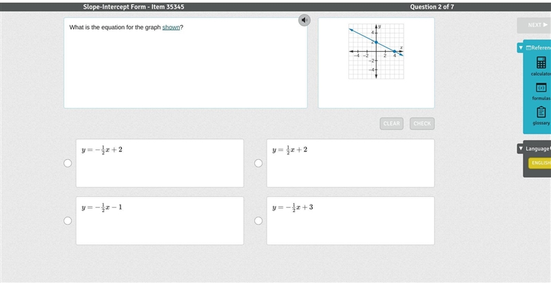 What is the equation for the graph shown?-example-1